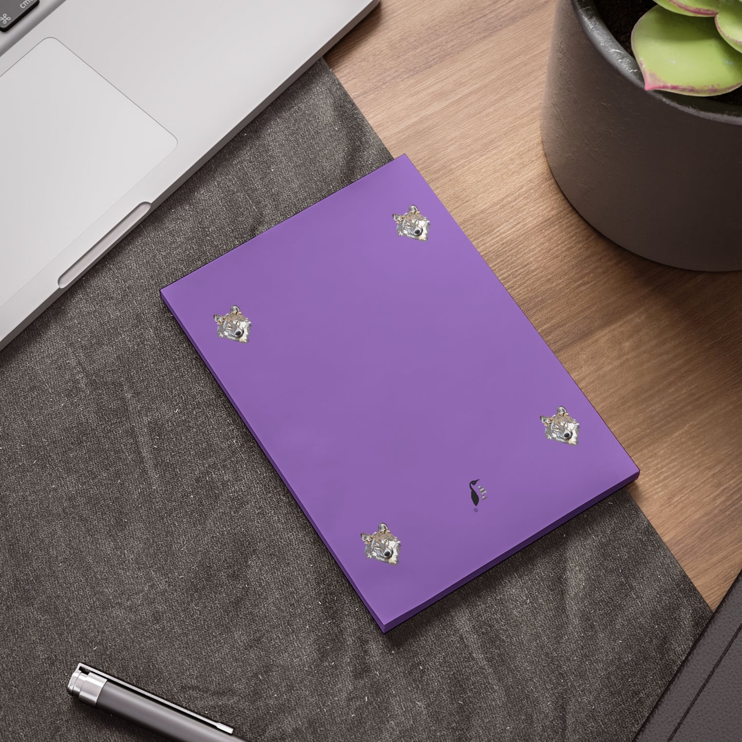 Post-it® Note Pads: Wolves Lite Purple