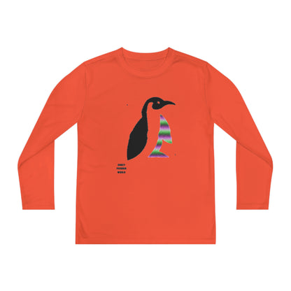 Youth Long Sleeve Competitor Tee: Logo ng Crazy Penguin World 