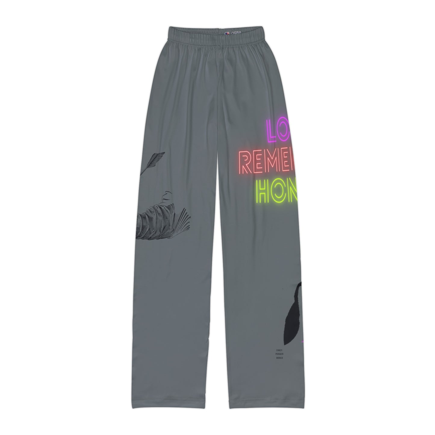 Kids Pajama Pants: Writing Dark Grey