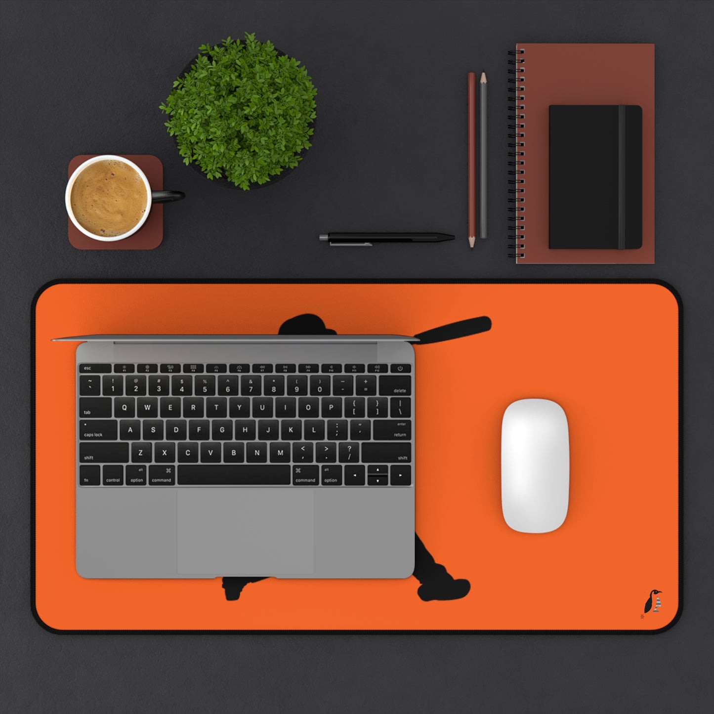 Desk Mat: Baseball Orange