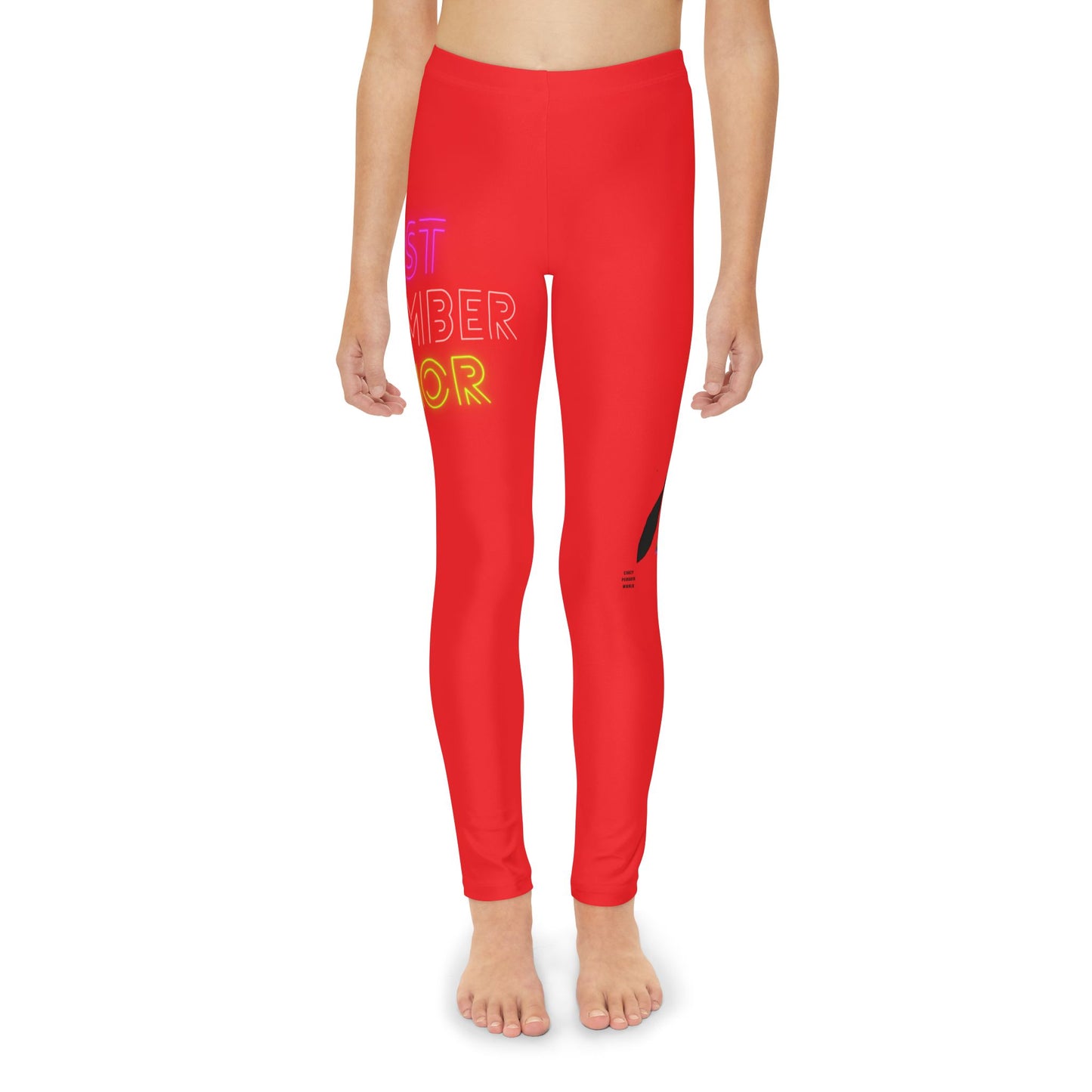 Youth Full-Length Leggings: Lost Remember Honor Red