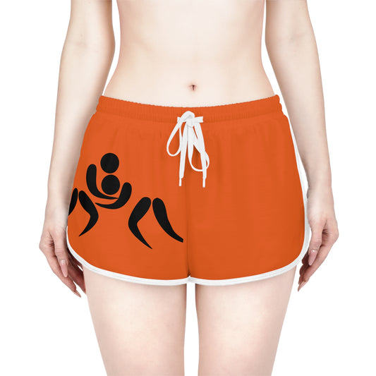 Women's Relaxed Shorts: Wrestling Orange