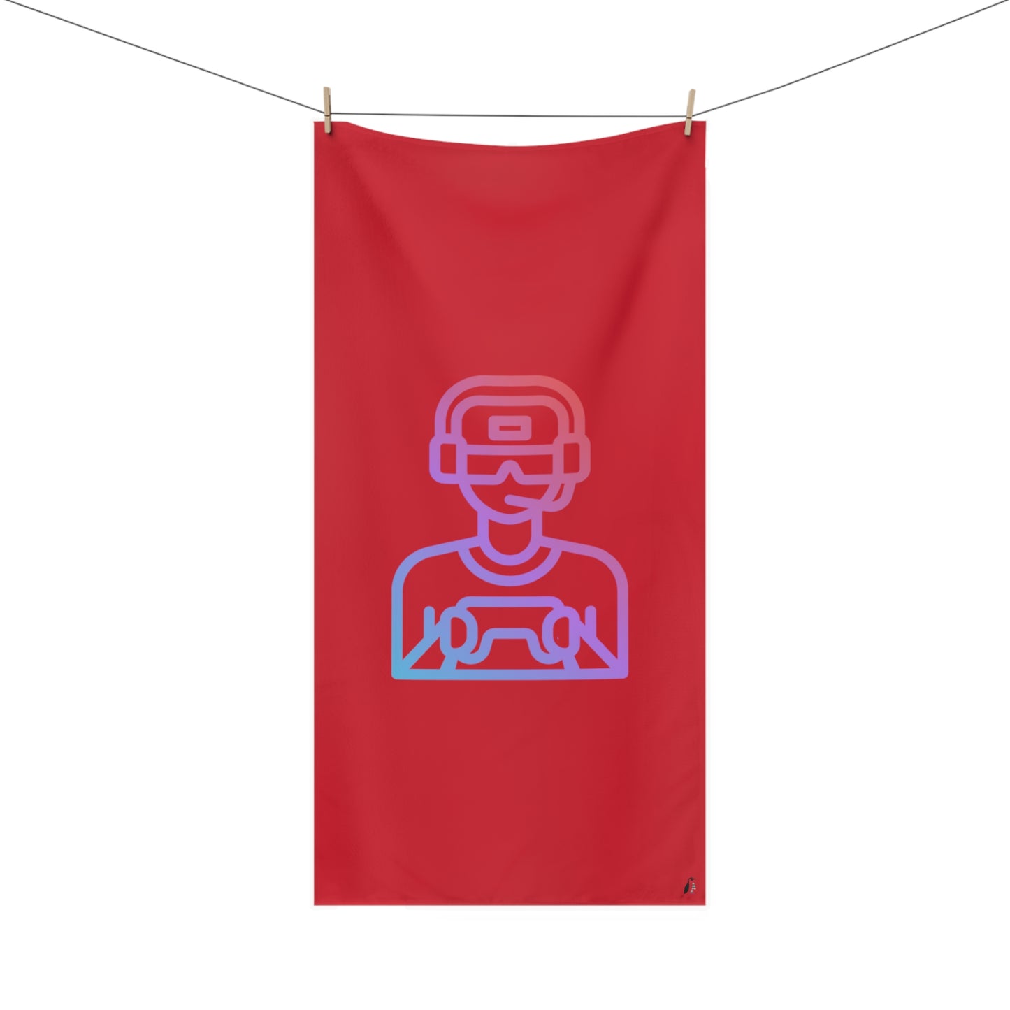 Mink-Cotton Towel: Gaming Dark Red