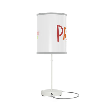 Lamp on a Stand, US|CA plug: LGBTQ Pride White