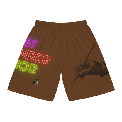 Basketball Shorts: Writing Brown