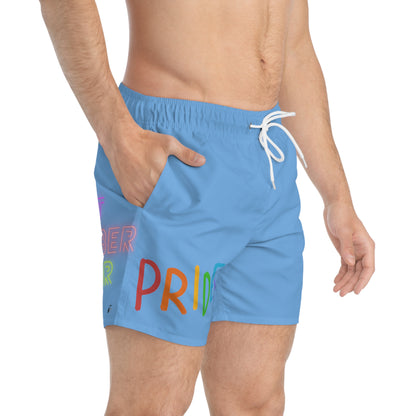 Swim Trunks: LGBTQ Pride Lite Blue