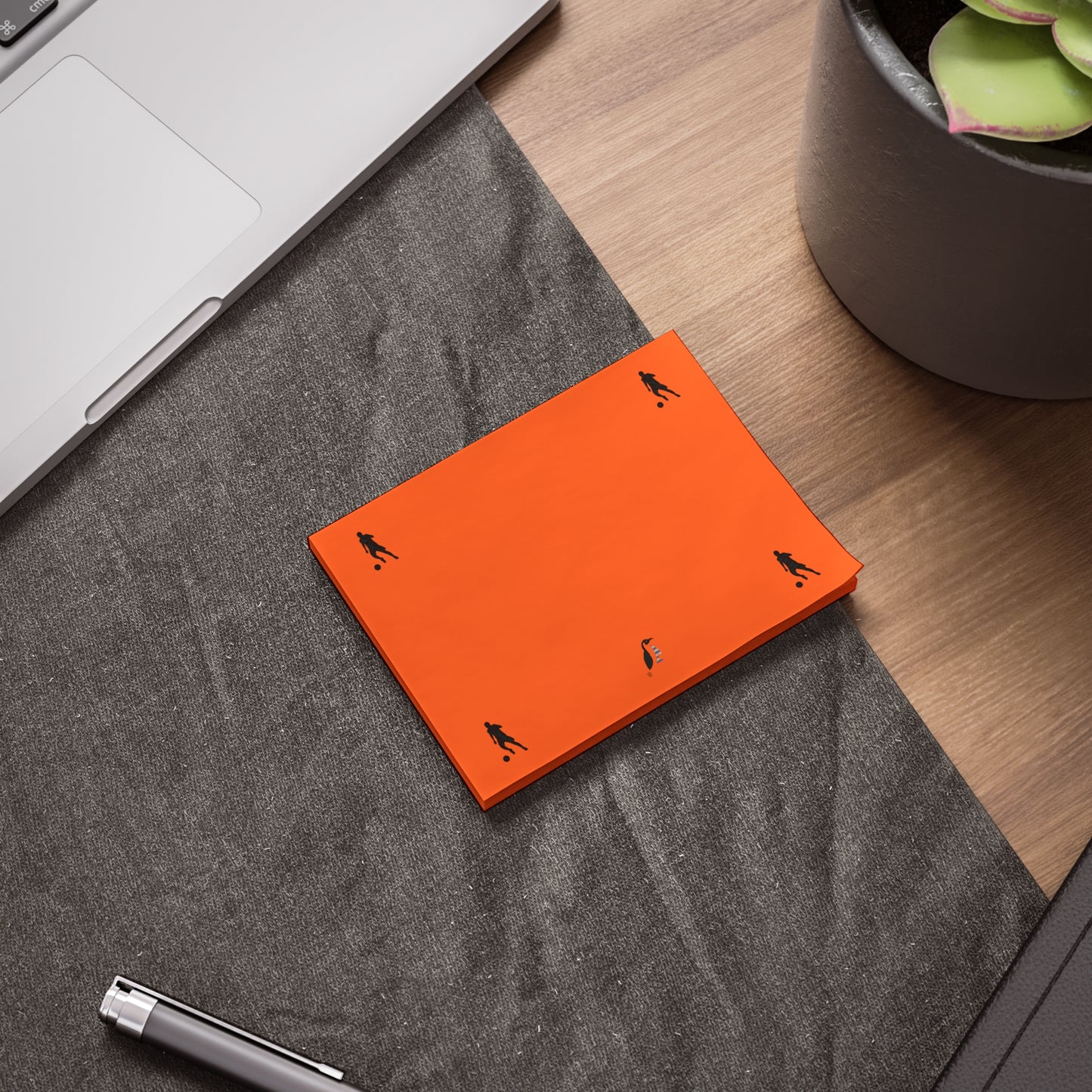 Post-it® Note Pads: Soccer Orange