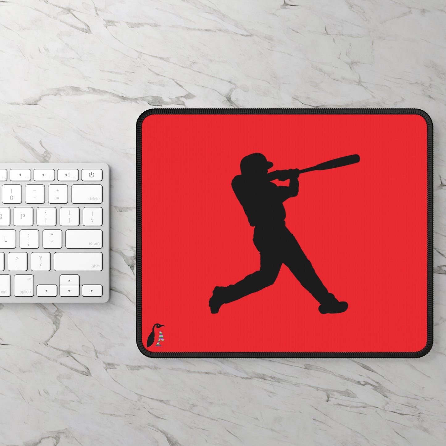 Gaming Mouse Pad: Baseball Red