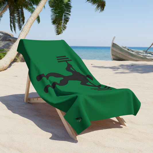 Beach Towel: Weightlifting Dark Green