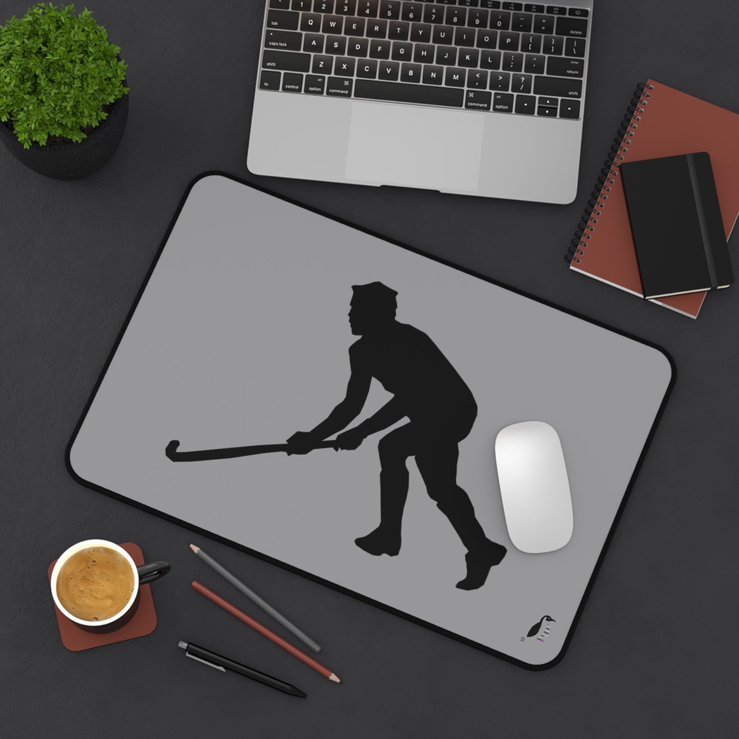 Desk Mat: Hockey Grey