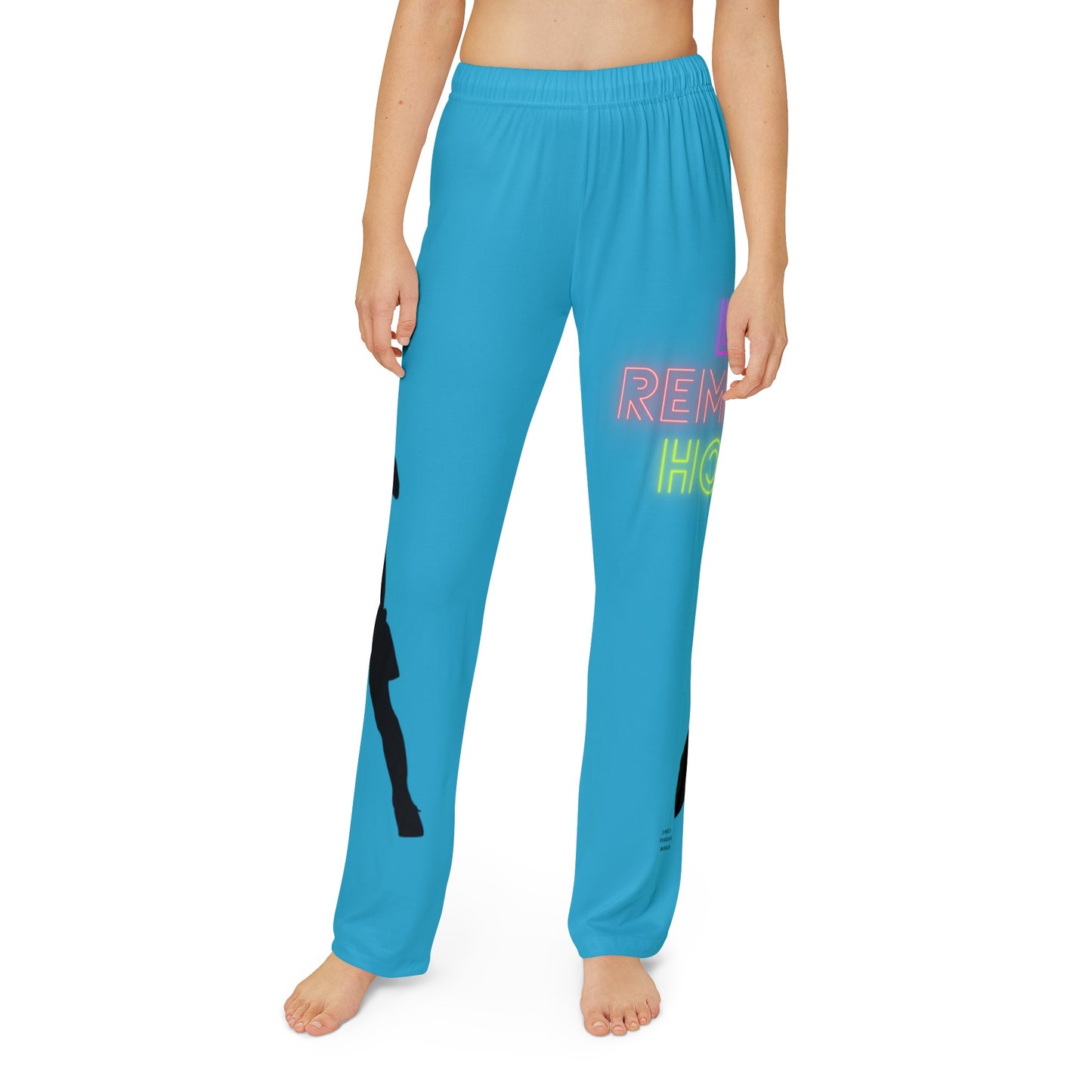 Kids Pajama Pants: Soccer Turquoise