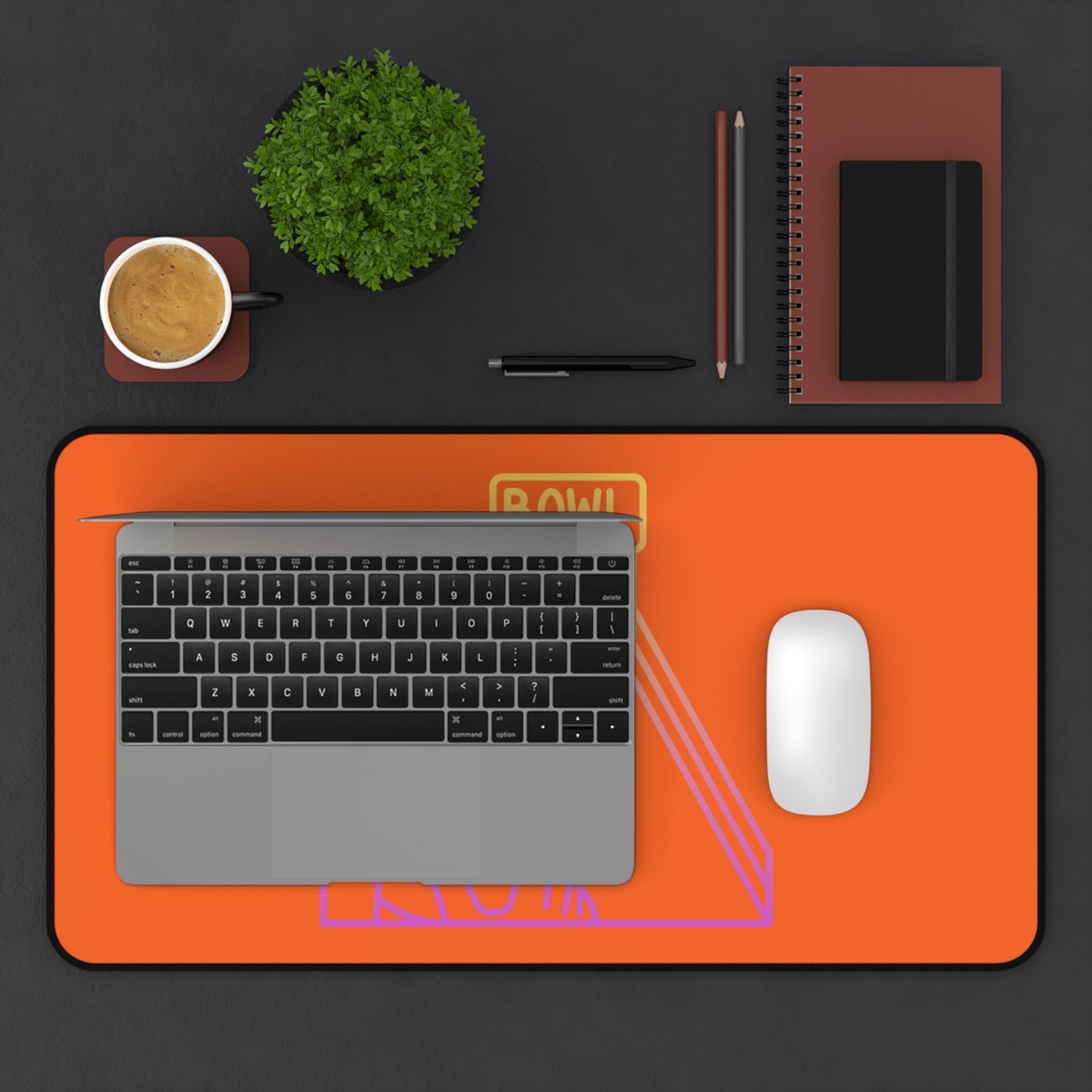 Desk Mat: Bowling Orange