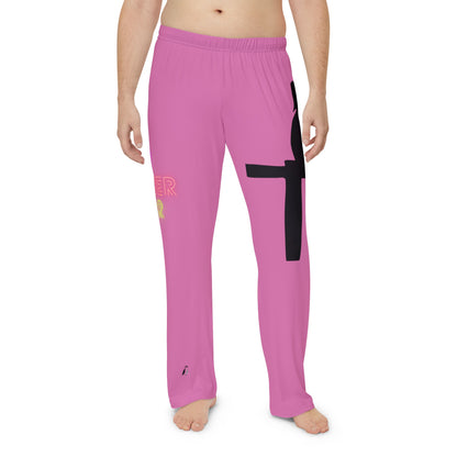 Men's Pajama Pants: Fishing Lite Pink