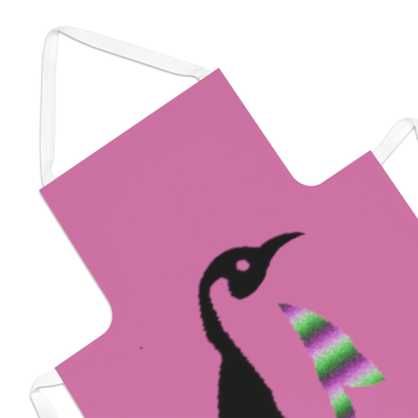 Adult Apron: Crazy Penguin World Logo Lite Pink