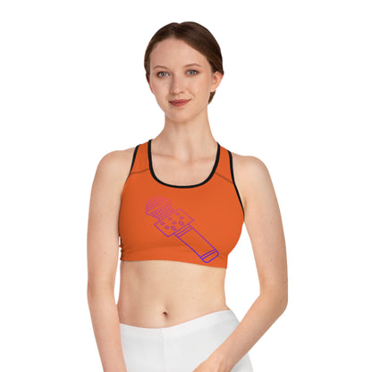 Sports Bra: Music Orange