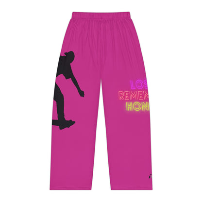 Women's Pajama Pants: Skateboarding Pink