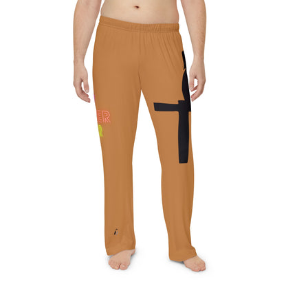 Panlalaking Pajama Pants: Fishing Lite Brown 