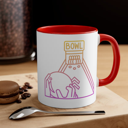 Accent Coffee Mug, 11oz: Bowling White