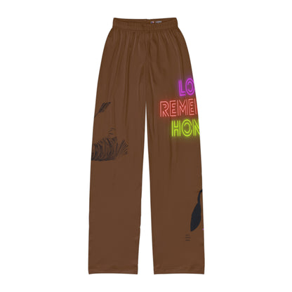 Kids Pajama Pants: Writing Brown