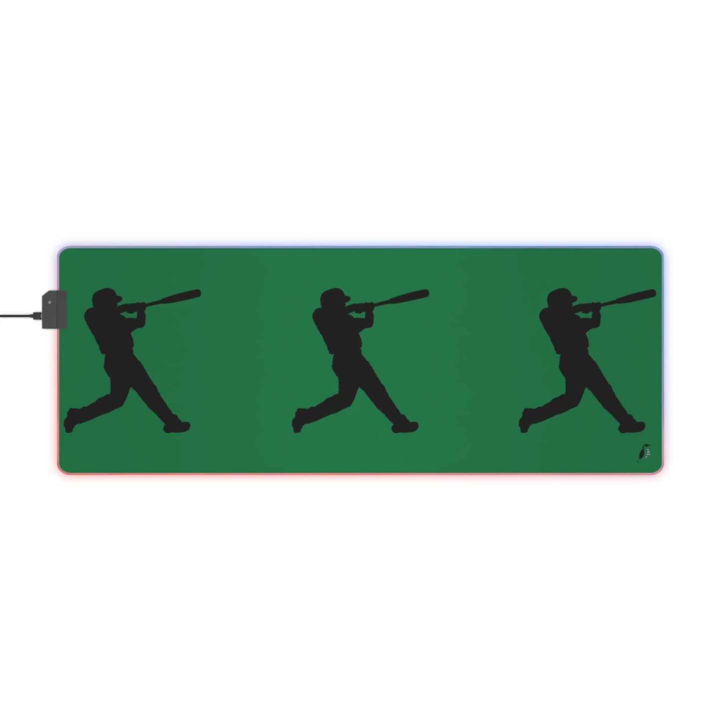 LED Gaming Mouse Pad: Baseball Dark Green