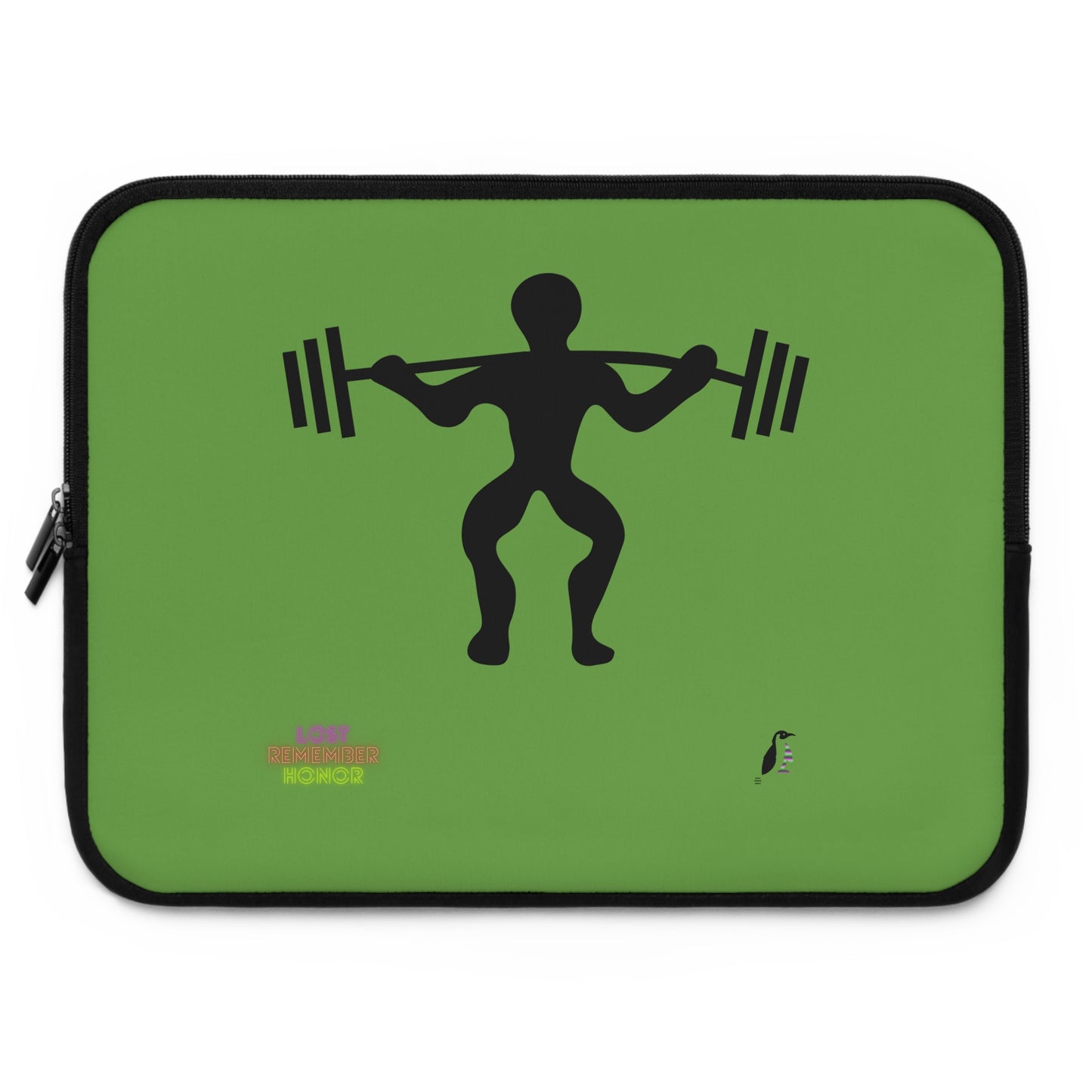 Laptop Sleeve: Weightlifting Green