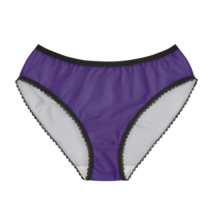 Women's Briefs: Crazy Penguin World Logo Purple