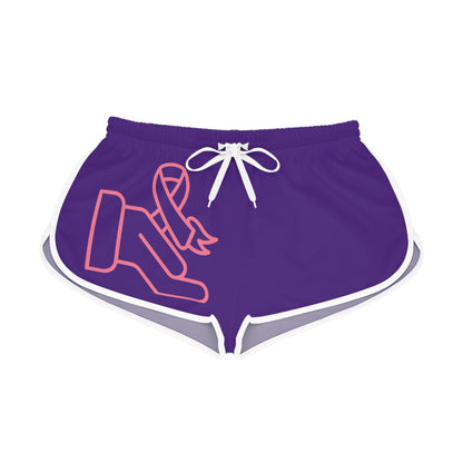 Women's Relaxed Shorts: Fight Cancer Purple