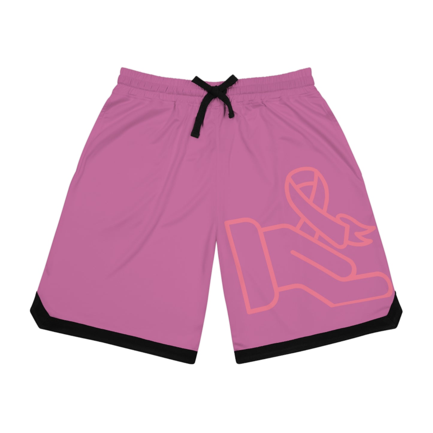 Basketball Rib Shorts: Fight Cancer Lite Pink