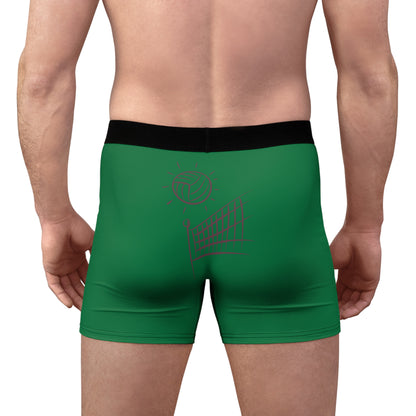 Men's Boxer Briefs: Volleyball Dark Green