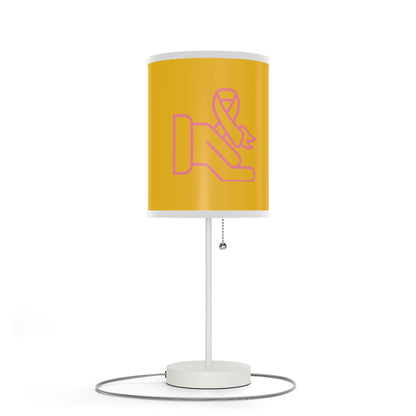 Lamp on a Stand, US|CA plug: Fight Cancer Yellow