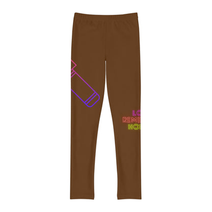 Youth Full-Length Leggings: Music Brown