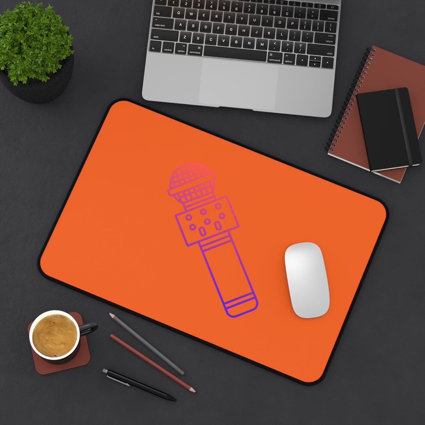 Desk Mat: Music Orange