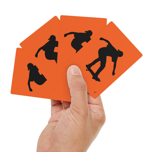 Poker Cards: Skateboarding Orange