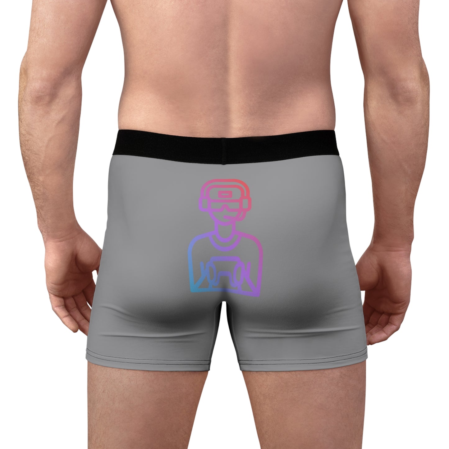 Men's Boxer Briefs: Gaming Grey