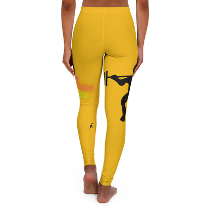 Women's Spandex Leggings: Weightlifting Yellow