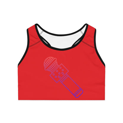 Sports Bra: Music Red