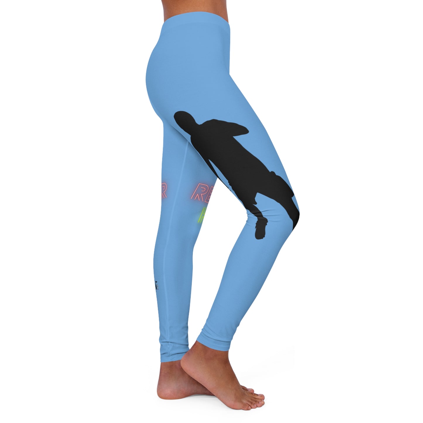 Women's Spandex Leggings: Soccer Lite Blue