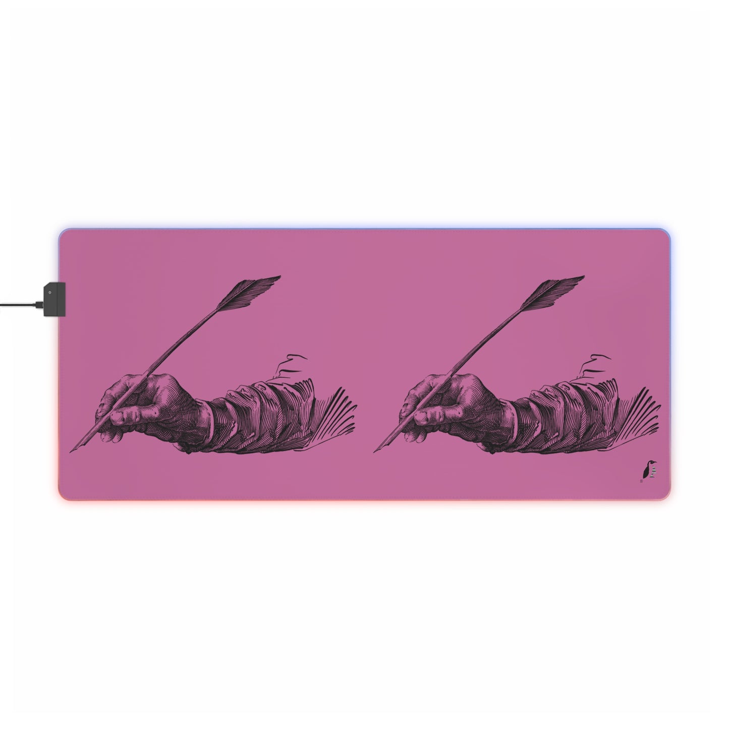 LED Gaming Mouse Pad: Writing Lite Pink