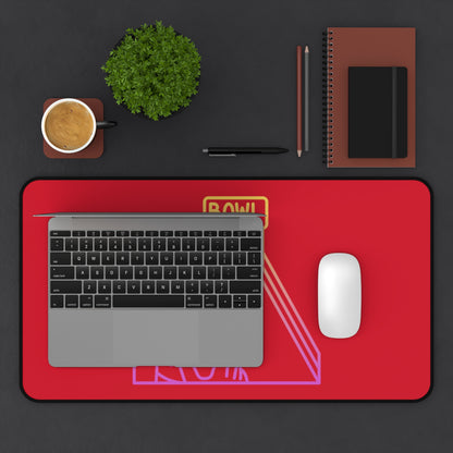 Desk Mat: Bowling Dark Red