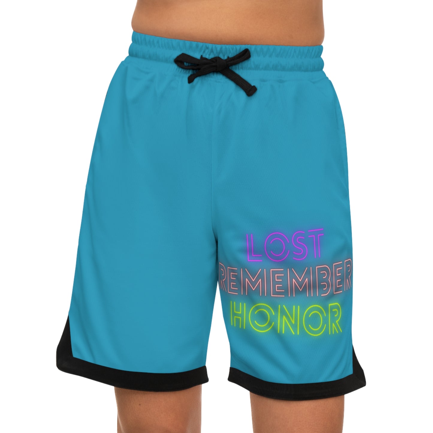 Basketball Rib Shorts: Lost Remember Honor Turquoise