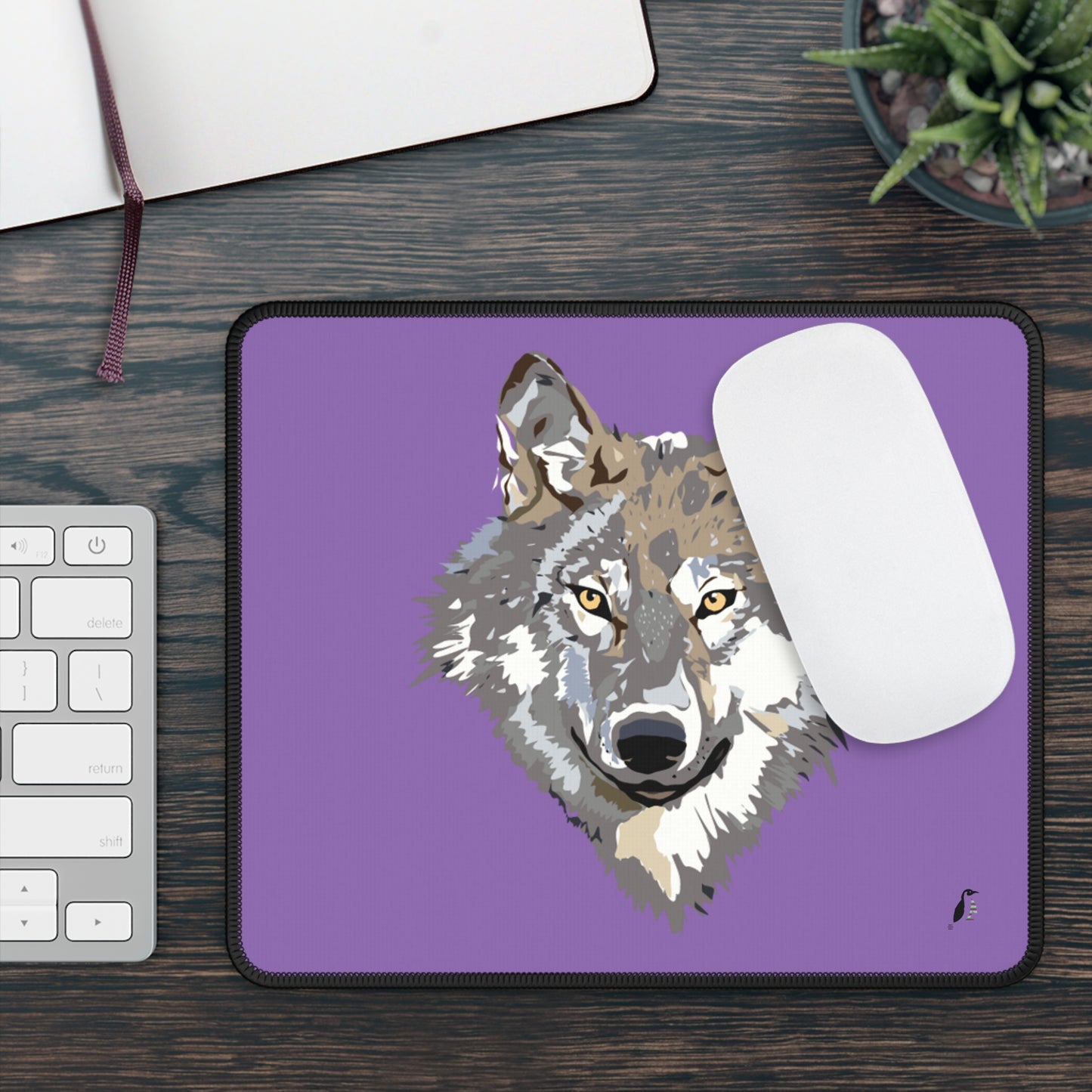 Gaming Mouse Pad: Wolves Lite Purple