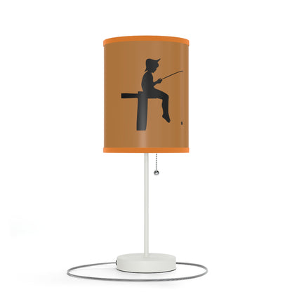 Lamp on a Stand, US|CA plug: Fishing Lite Brown