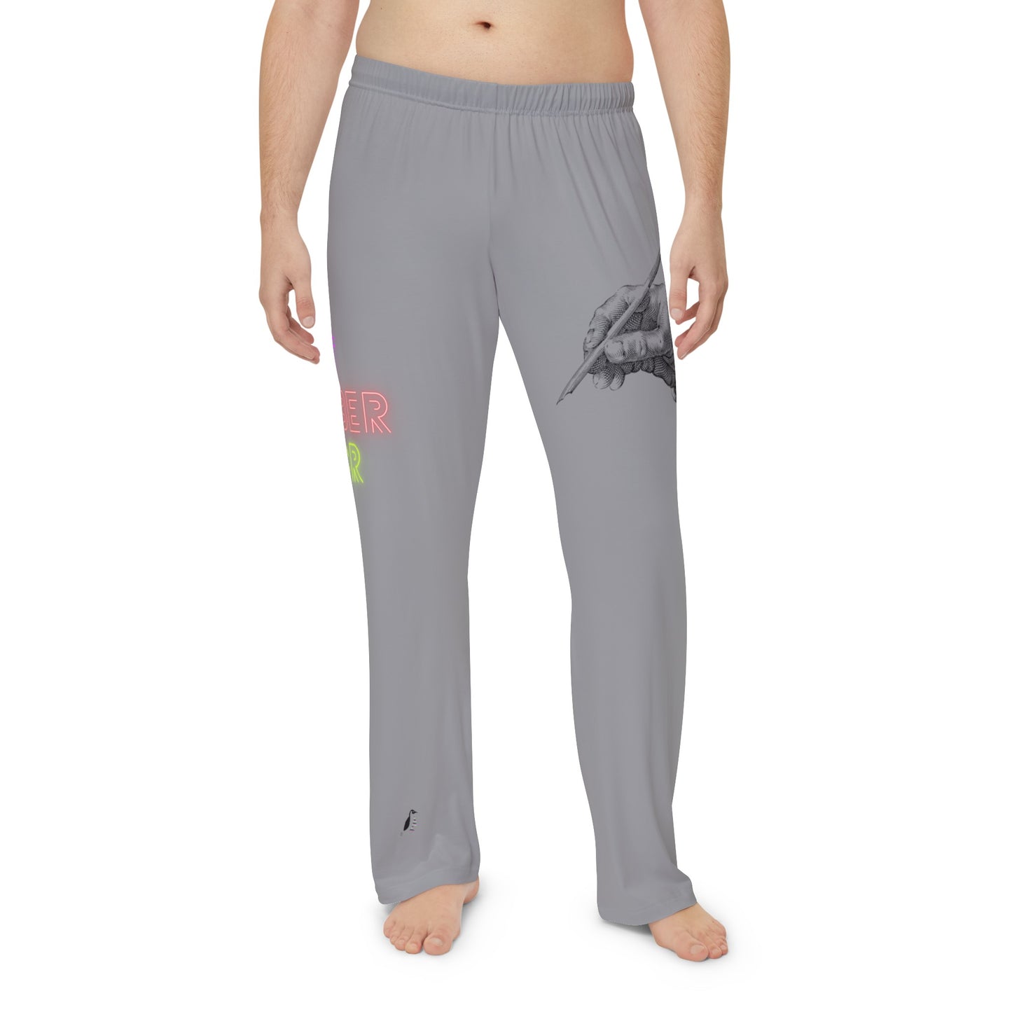 Men's Pajama Pants: Writing Grey