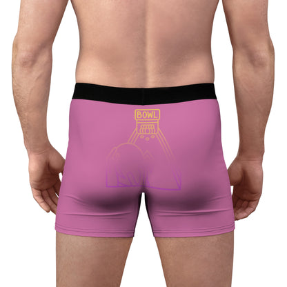 Men's Boxer Briefs: Bowling Lite Pink