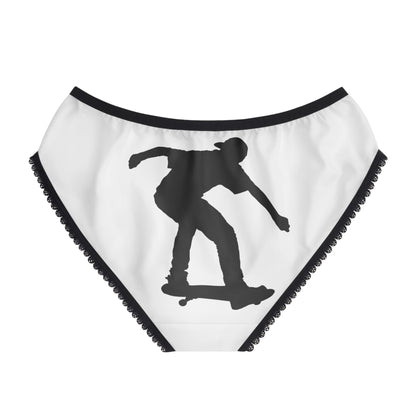 Women's Briefs: Skateboarding White