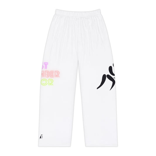 Women's Pajama Pants: Wrestling White