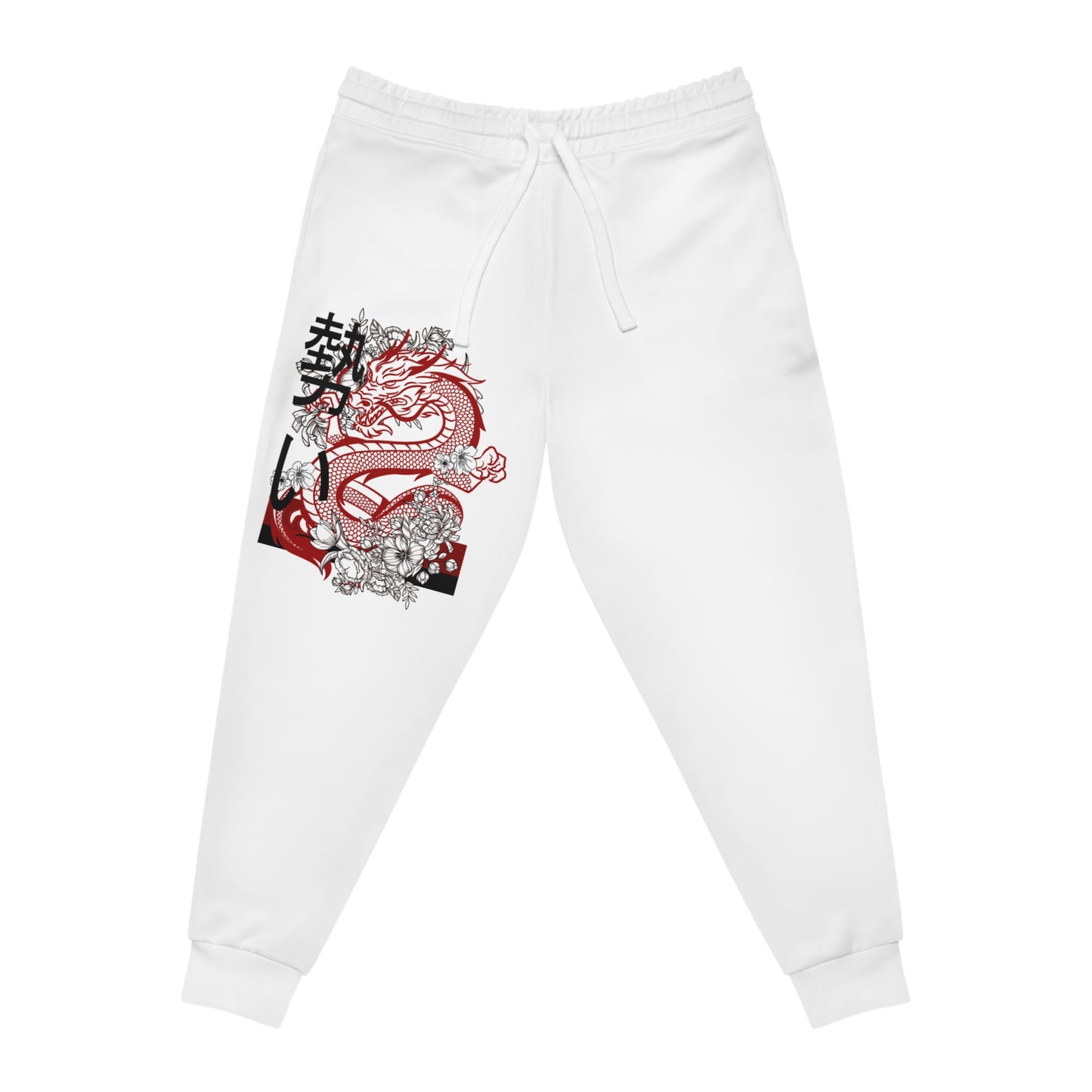 Athletic Joggers: Dragons White