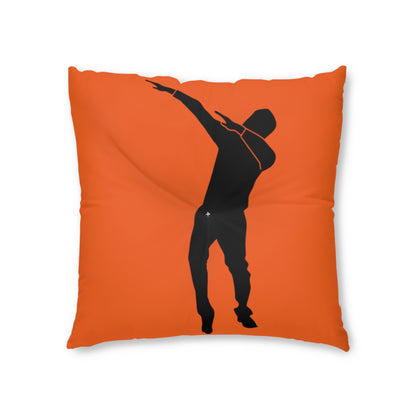 Tufted Floor Pillow, Square: Dance Orange