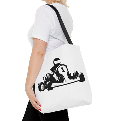 Tote Bag: Racing White