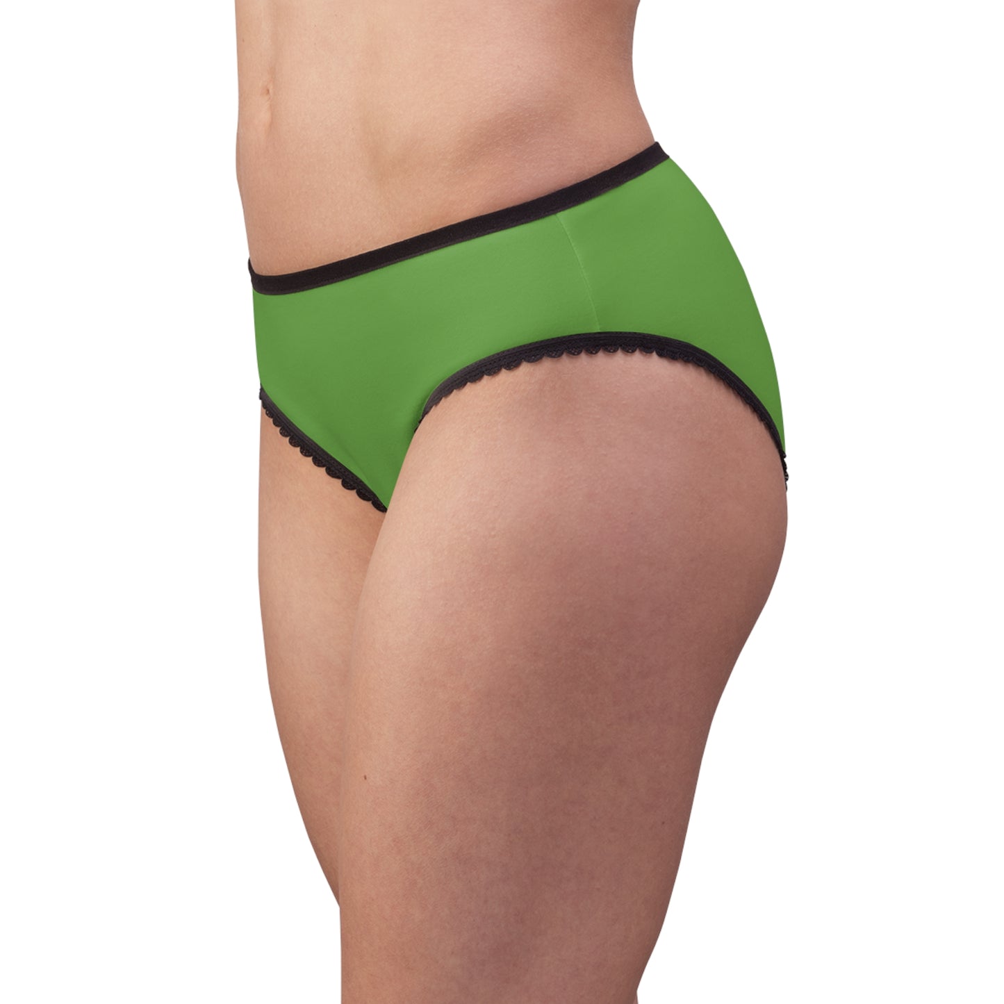 Women's Briefs: Crazy Penguin World Logo Green